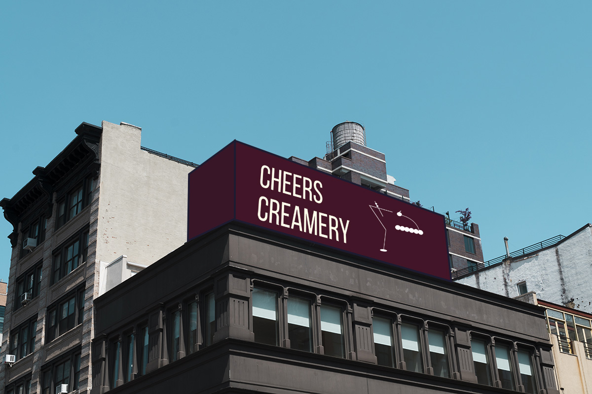 Cheers creamery billboard Cheers creamery billboard